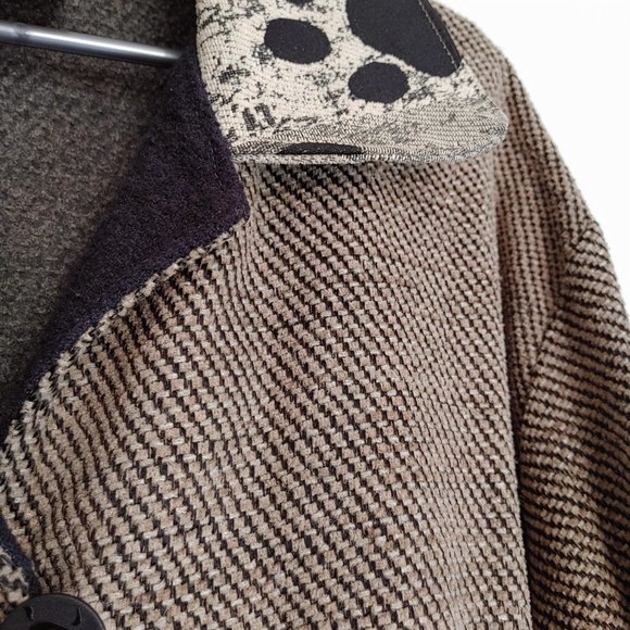 Villa Factory Designer Dress Jacket Women's Sz XXL Brown Black w Pockets - Picture 7 of 11